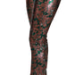 Pantaloni eleganti in foglia di bronzo metallizzato