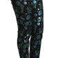 Pantaloni skinny a vita alta floreali