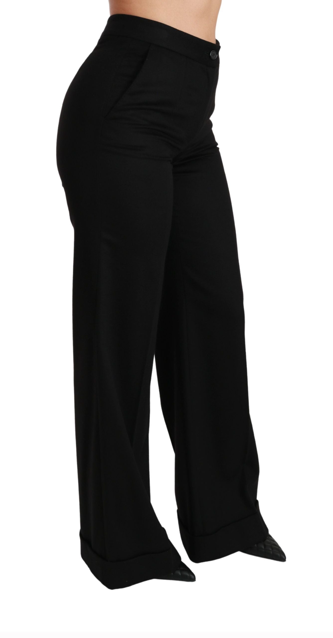 Elegante High Waist Schlaghose aus Kaschmir