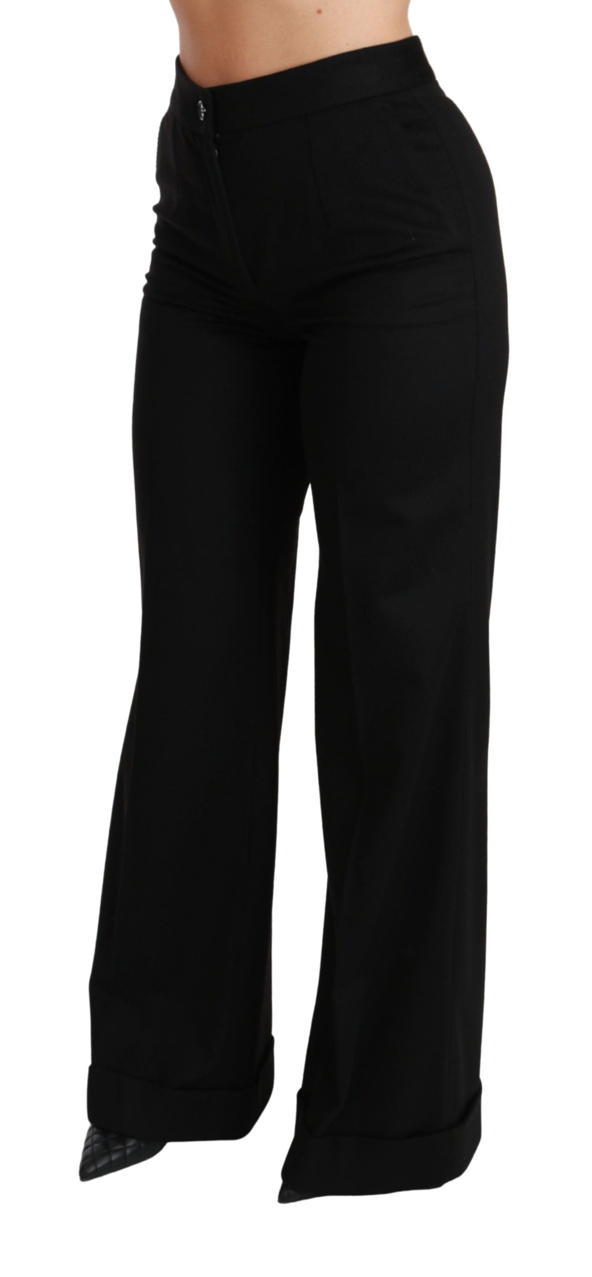 Elegante High Waist Schlaghose aus Kaschmir