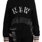 Schicker schwarzer Baumwollpullover mit Pailletten