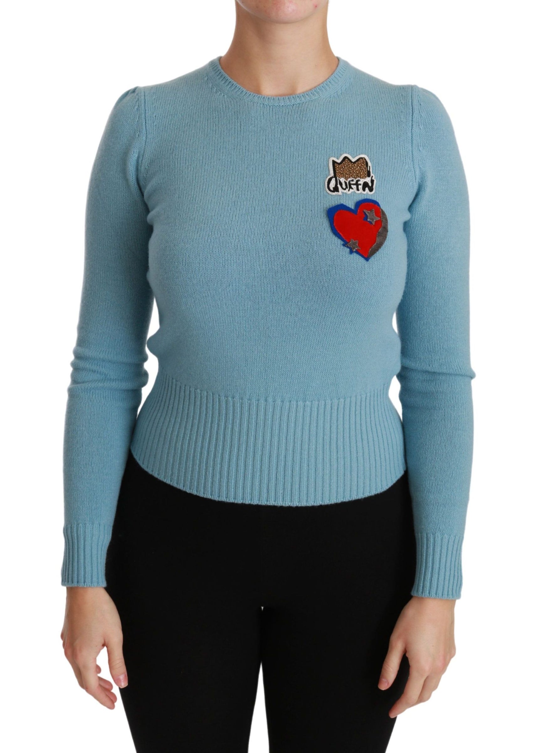 Wollpullover mit Perlenbesatz „Queen Heart“