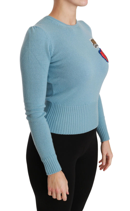 Wollpullover mit Perlenbesatz „Queen Heart“