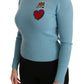 Wollpullover mit Perlenbesatz „Queen Heart“