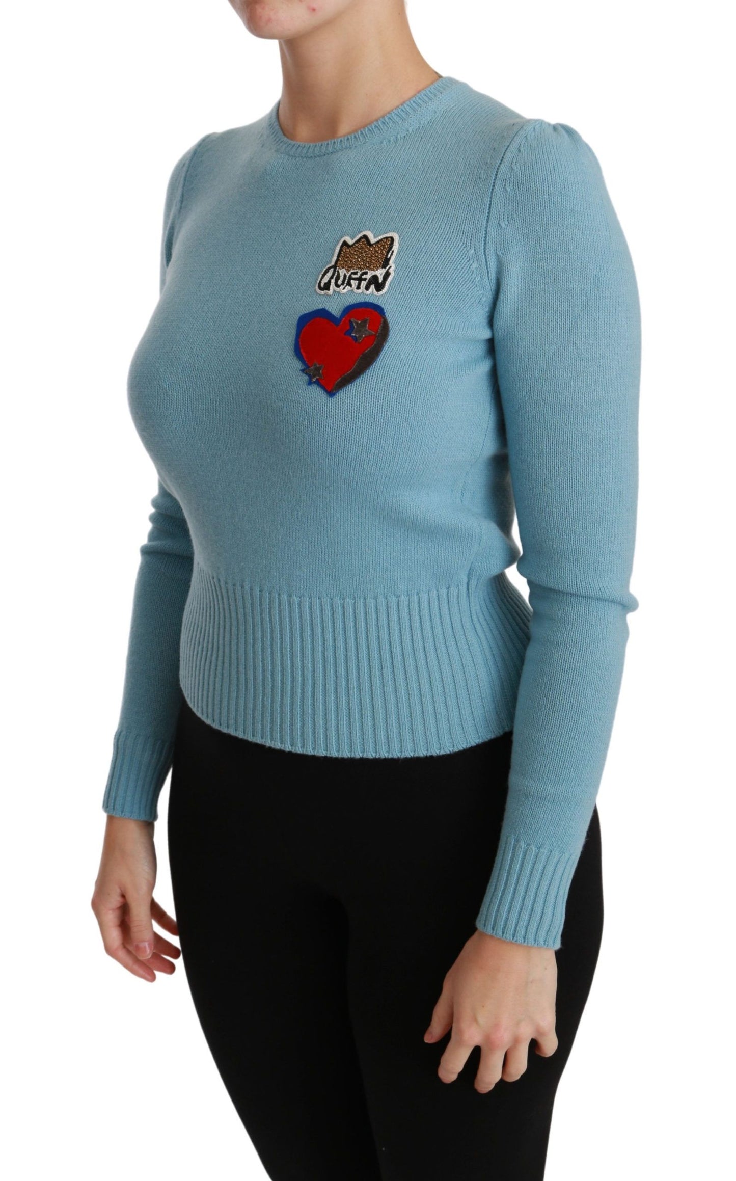 Wollpullover mit Perlenbesatz „Queen Heart“