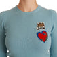 Wollpullover mit Perlenbesatz „Queen Heart“