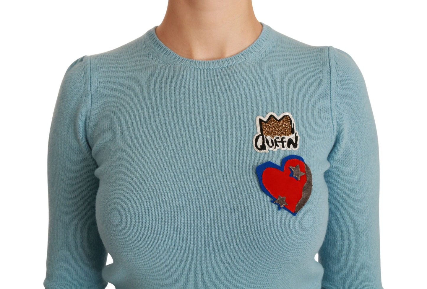 Wollpullover mit Perlenbesatz „Queen Heart“