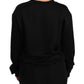 Eleganter schwarzer Pullover aus Baumwolle mit Rundhalsausschnitt