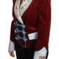 Opulent Red Baroque Detail Blazer