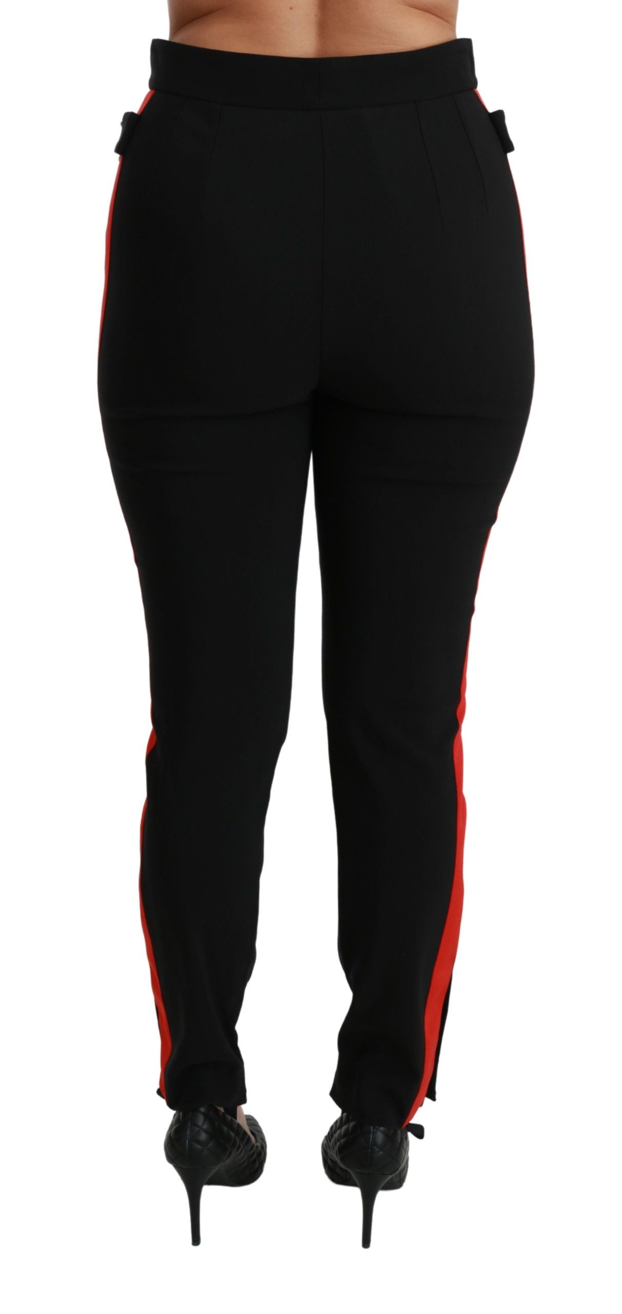 Pantaloni skinny a vita alta chic in nero