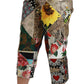 Pantaloni eleganti in misto seta a vita alta