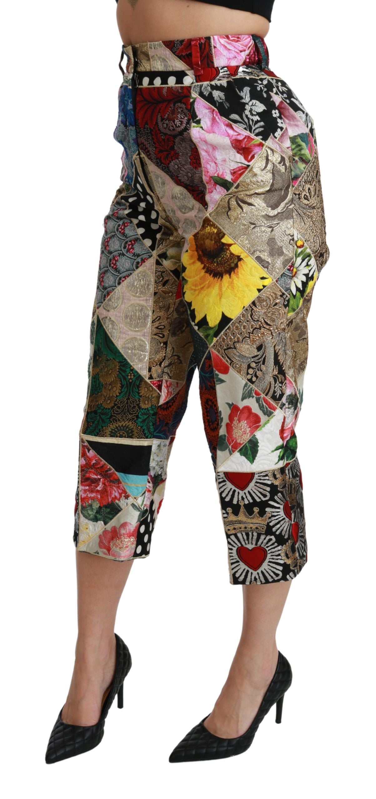 Pantaloni eleganti in misto seta a vita alta