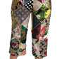 Pantaloni eleganti in misto seta a vita alta