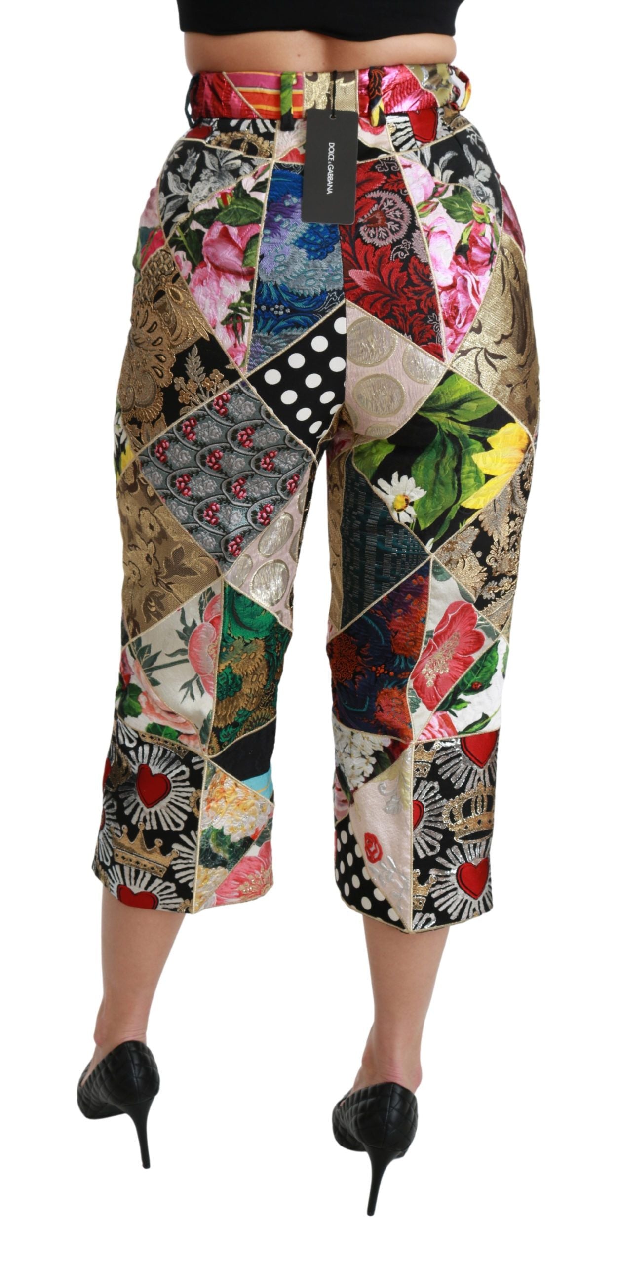 Pantaloni eleganti in misto seta a vita alta