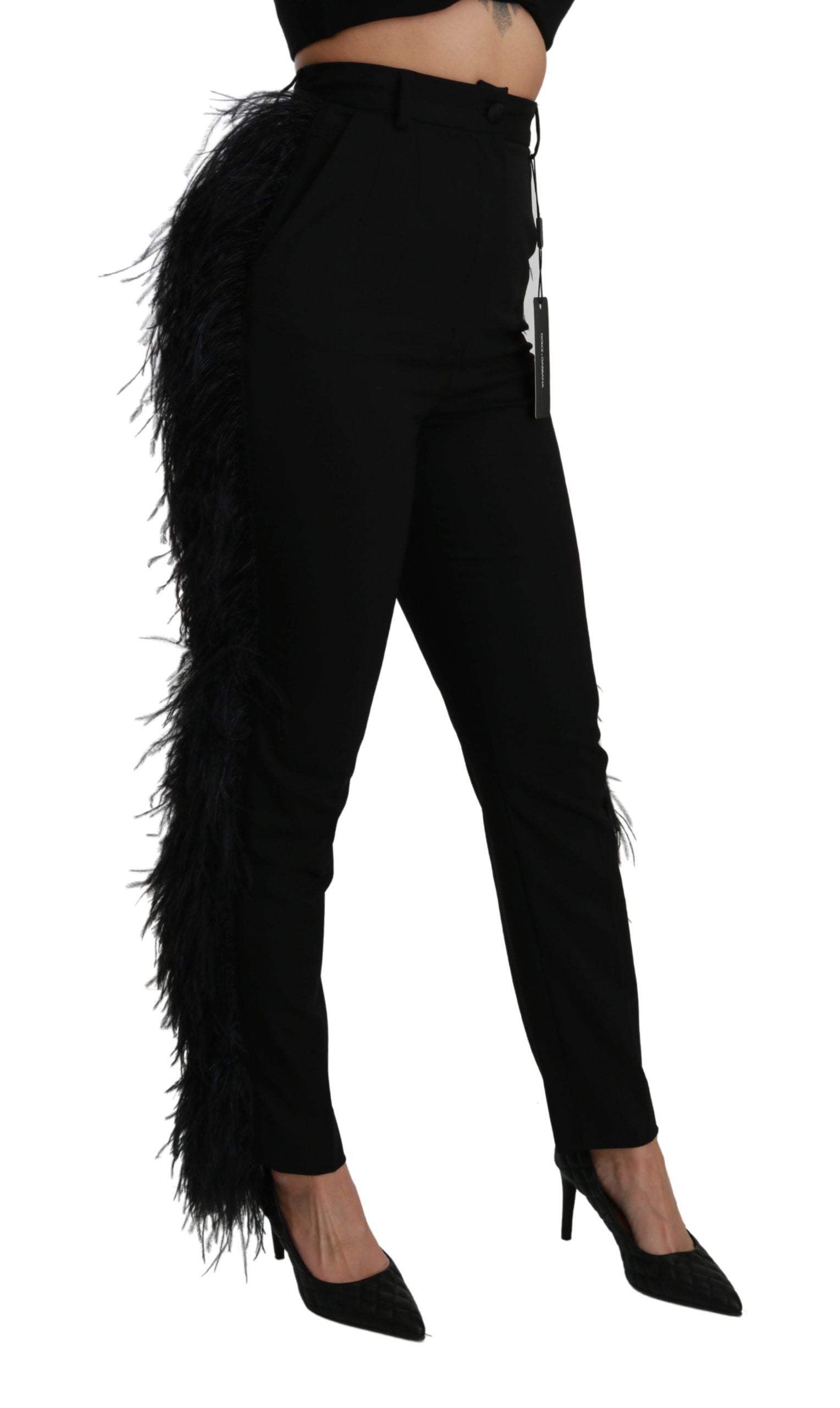 Elegante Hose aus Wollmischung mit hoher Taille