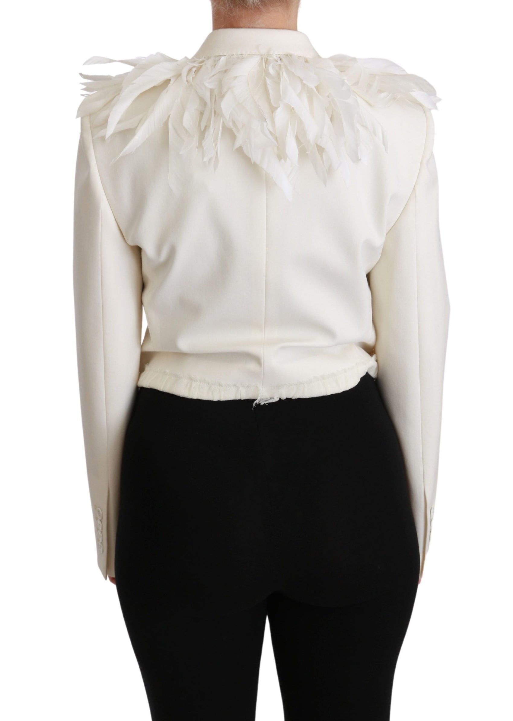 Elegante giacca blazer doppiopetto bianca