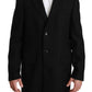 Elegante blazer formale in lana nera