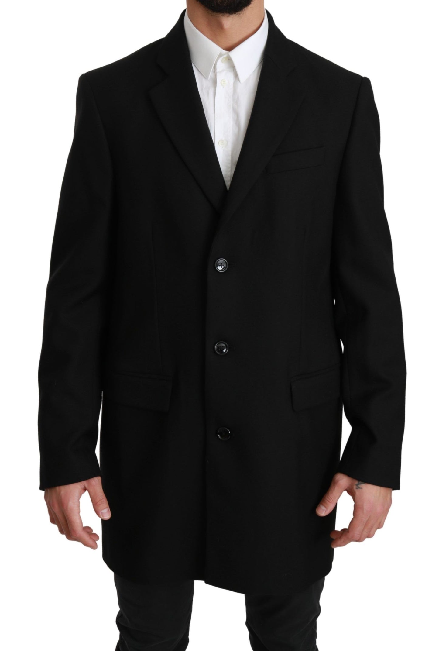 Eleganter schwarzer Blazer aus Wolle