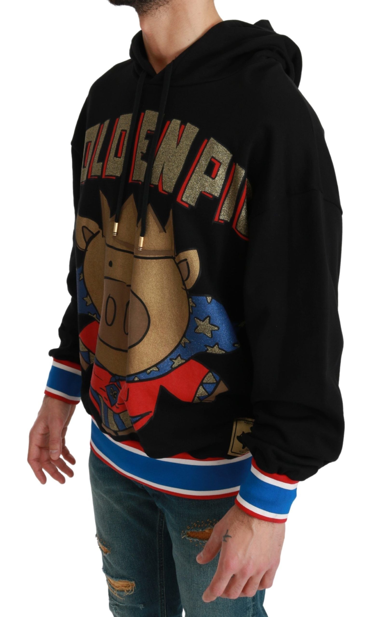 Elegante pullover con cappuccio con motivo regale