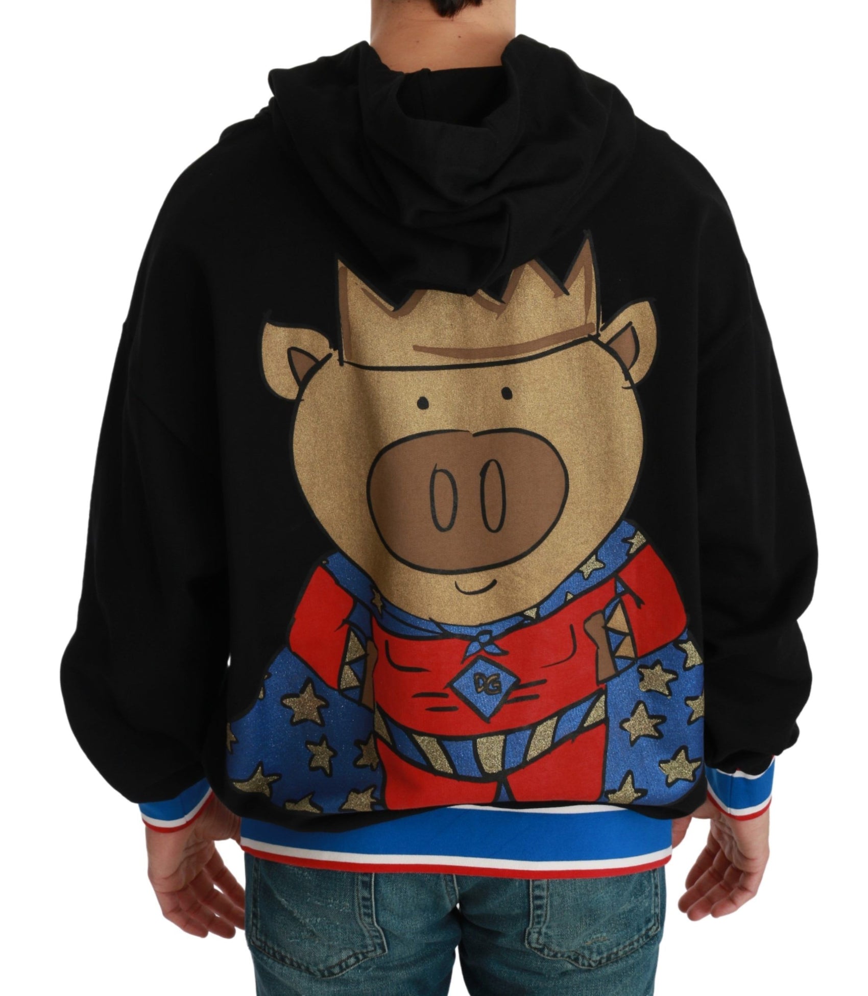 Elegante pullover con cappuccio con motivo regale