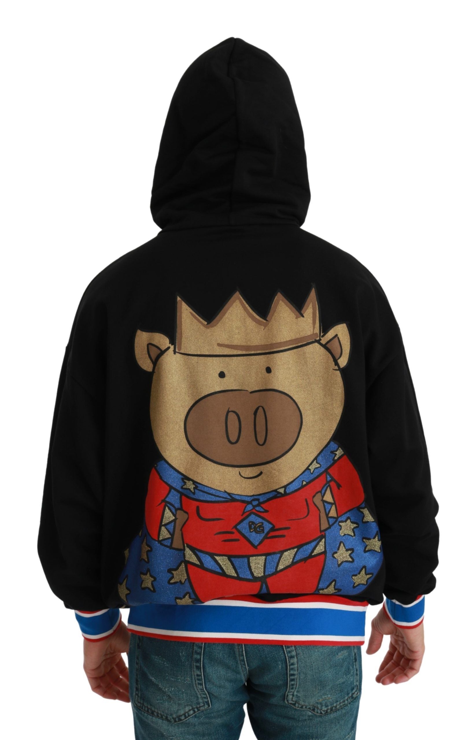 Elegante pullover con cappuccio con motivo regale