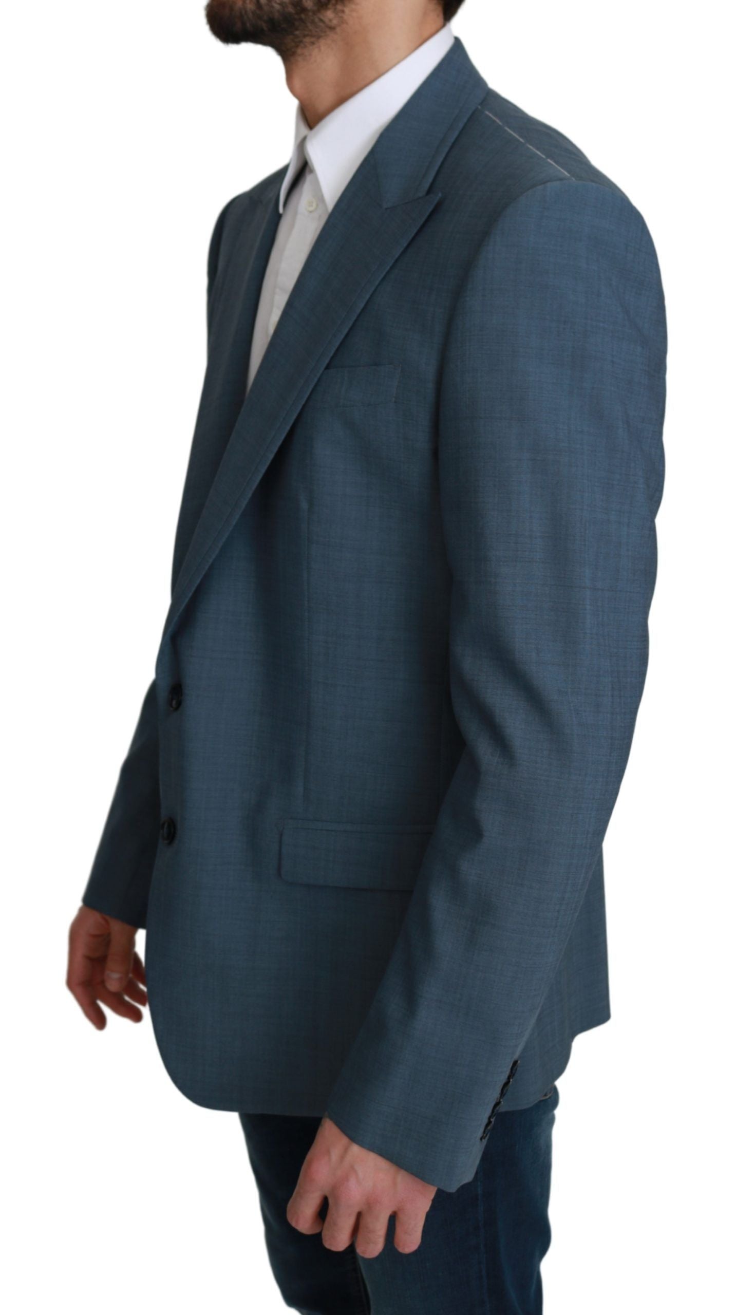 Elegante blazer slim fit azzurro chiaro