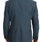 Elegante blazer slim fit azzurro chiaro