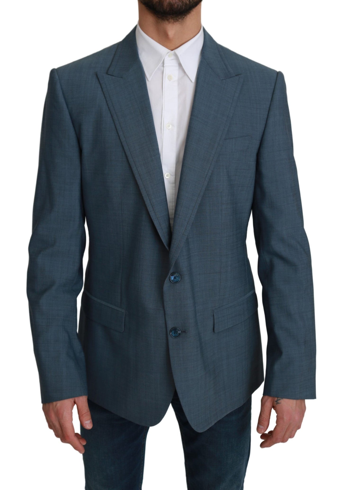 Eleganter hellblauer Slim Fit Blazer