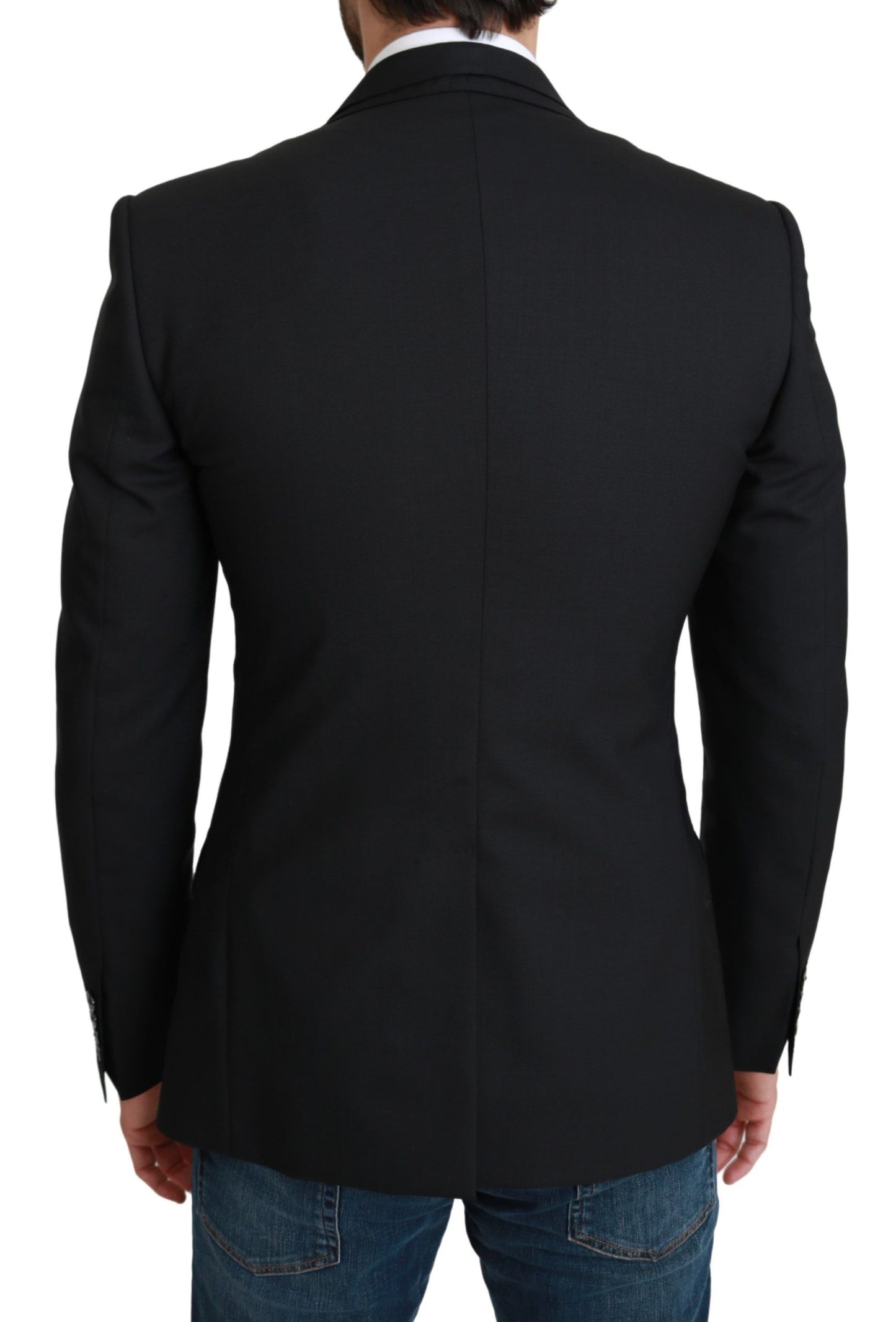 Eleganter schwarzer Blazer aus Schurwolle