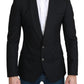 Eleganter schwarzer Blazer aus Schurwolle