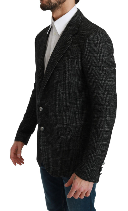 Eleganter grau karierter Slim Fit Blazer