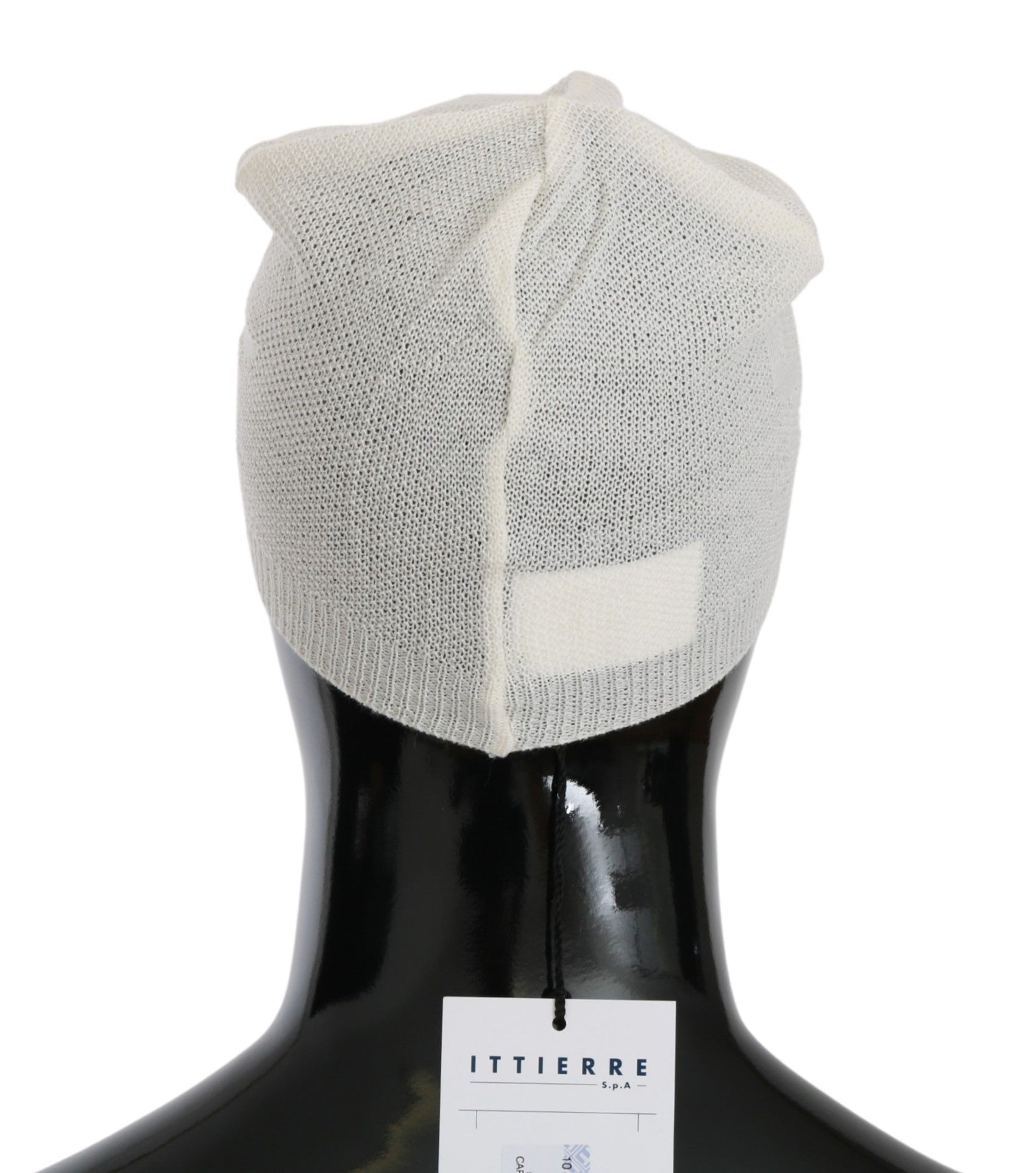 Elegante berretto in misto lana bianco