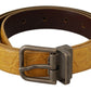 Exotic Yellow Animal Pattern Leather Belt