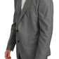 Blazer slim fit con fantasia grigia elegante