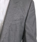 Elegant Gray Fantasy Pattern Slim Fit Blazer