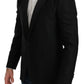 Elegante blazer in misto lana a pois neri