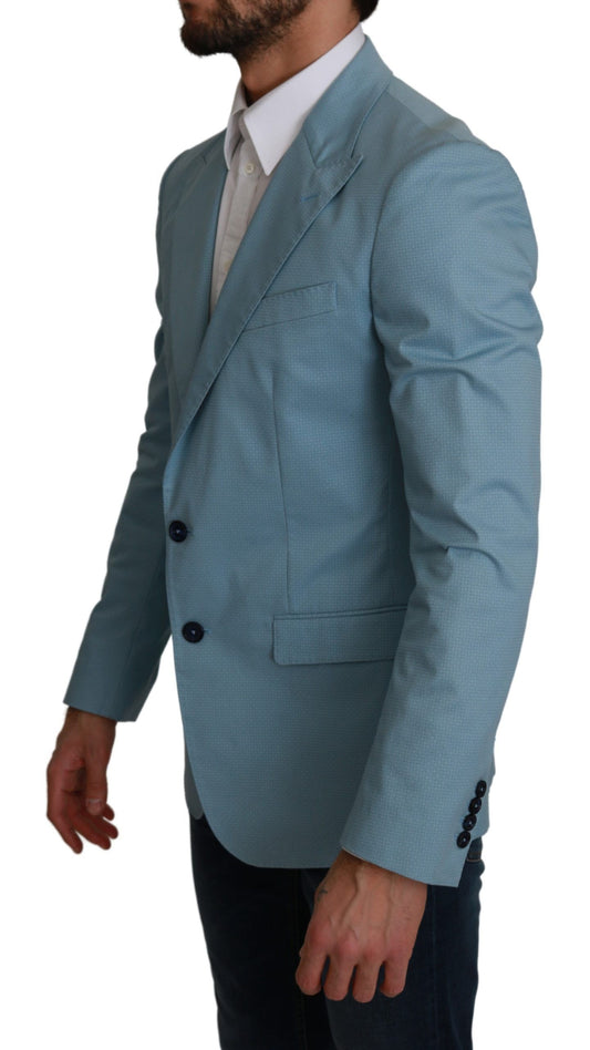 Blazer elegante con motivo fantasy blu