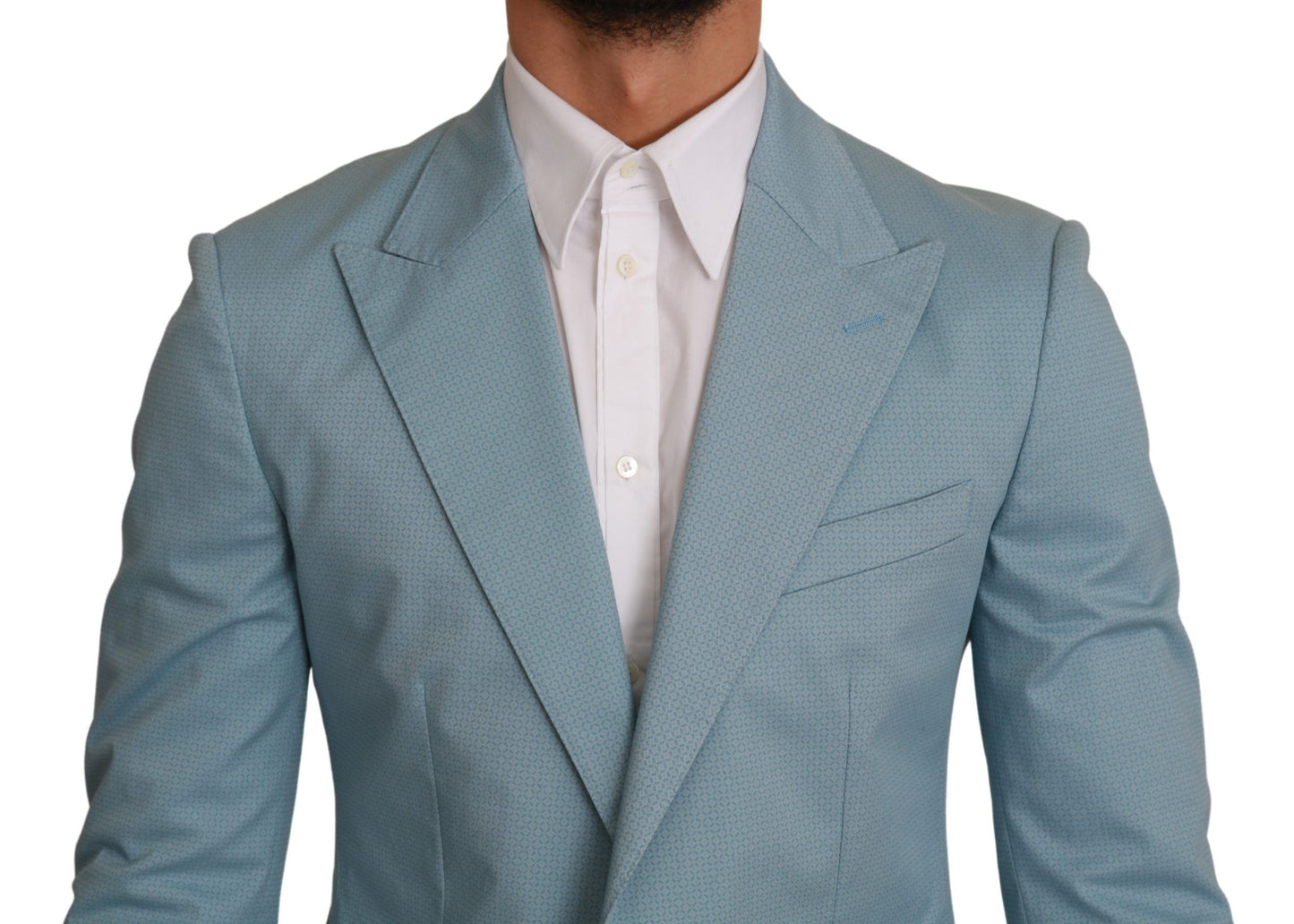 Blazer elegante con motivo fantasy blu