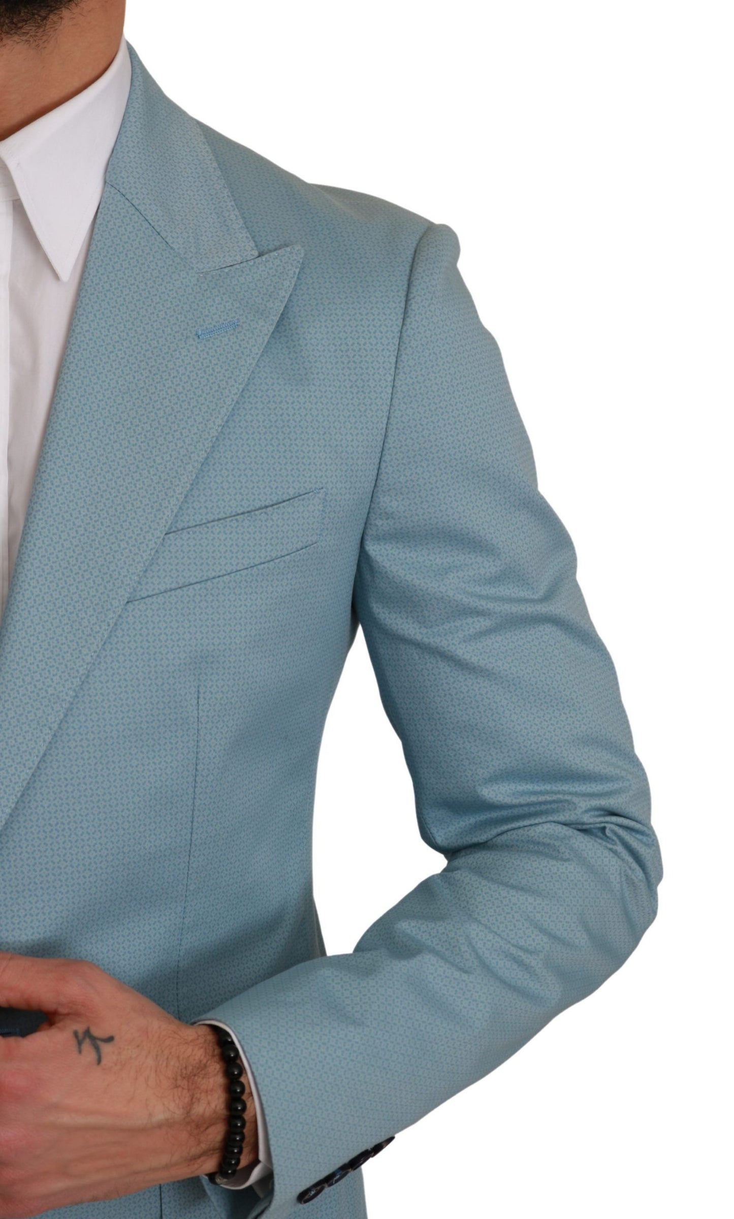 Blazer elegante con motivo fantasy blu