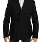 Elegant Black Slim Fit Formal Blazer