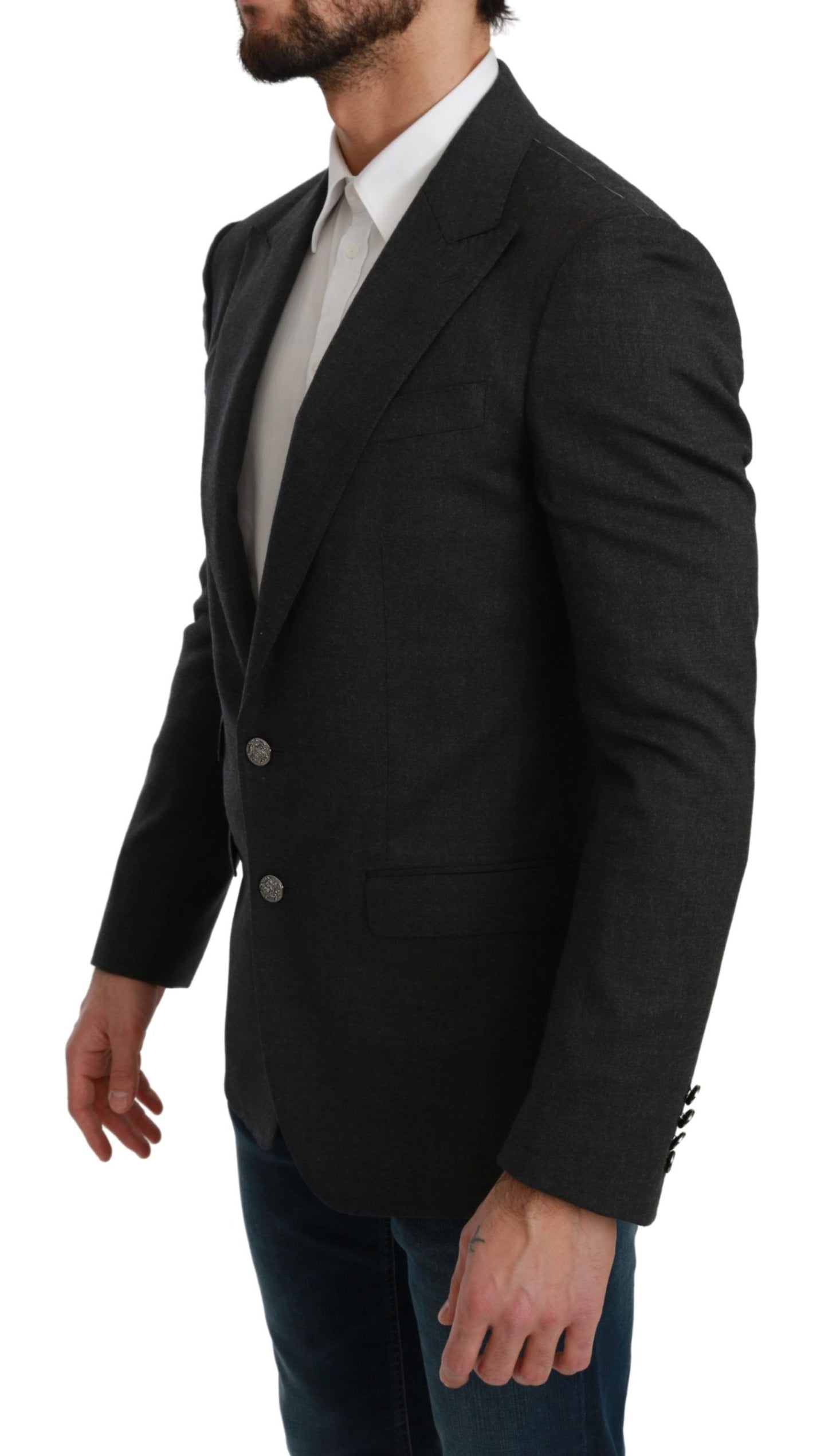 Eleganter, grauer Slim Fit Blazer