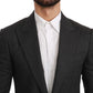 Elegant Gray Slim Fit Formal Blazer