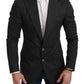 Elegante blazer formale slim fit grigio