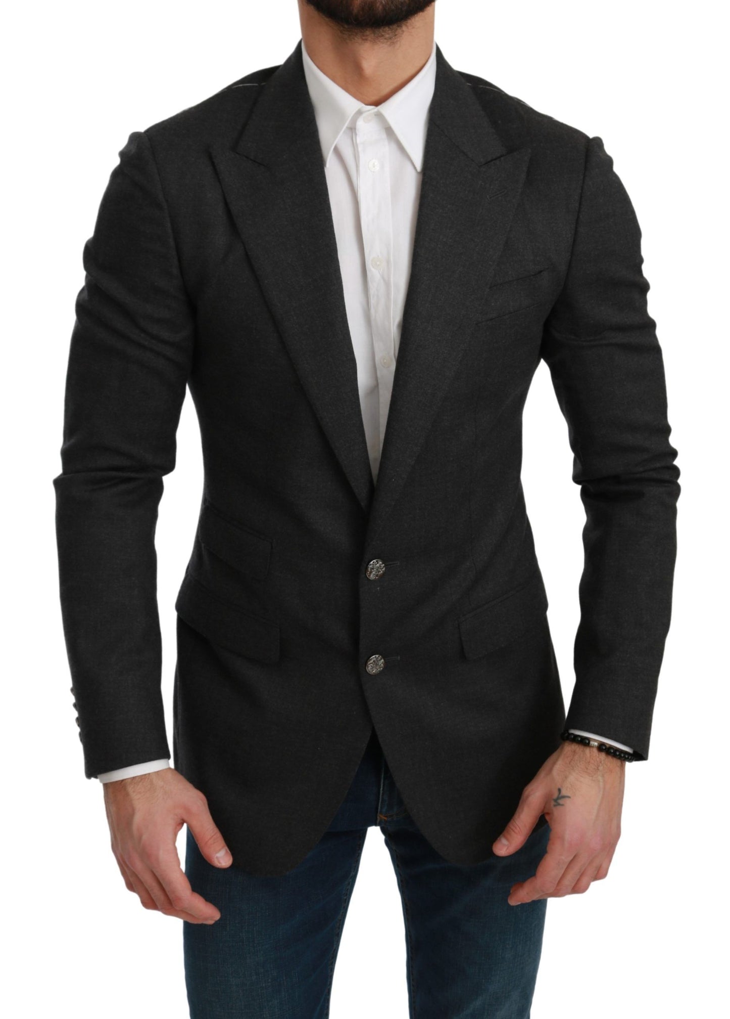 Elegante blazer formale slim fit grigio