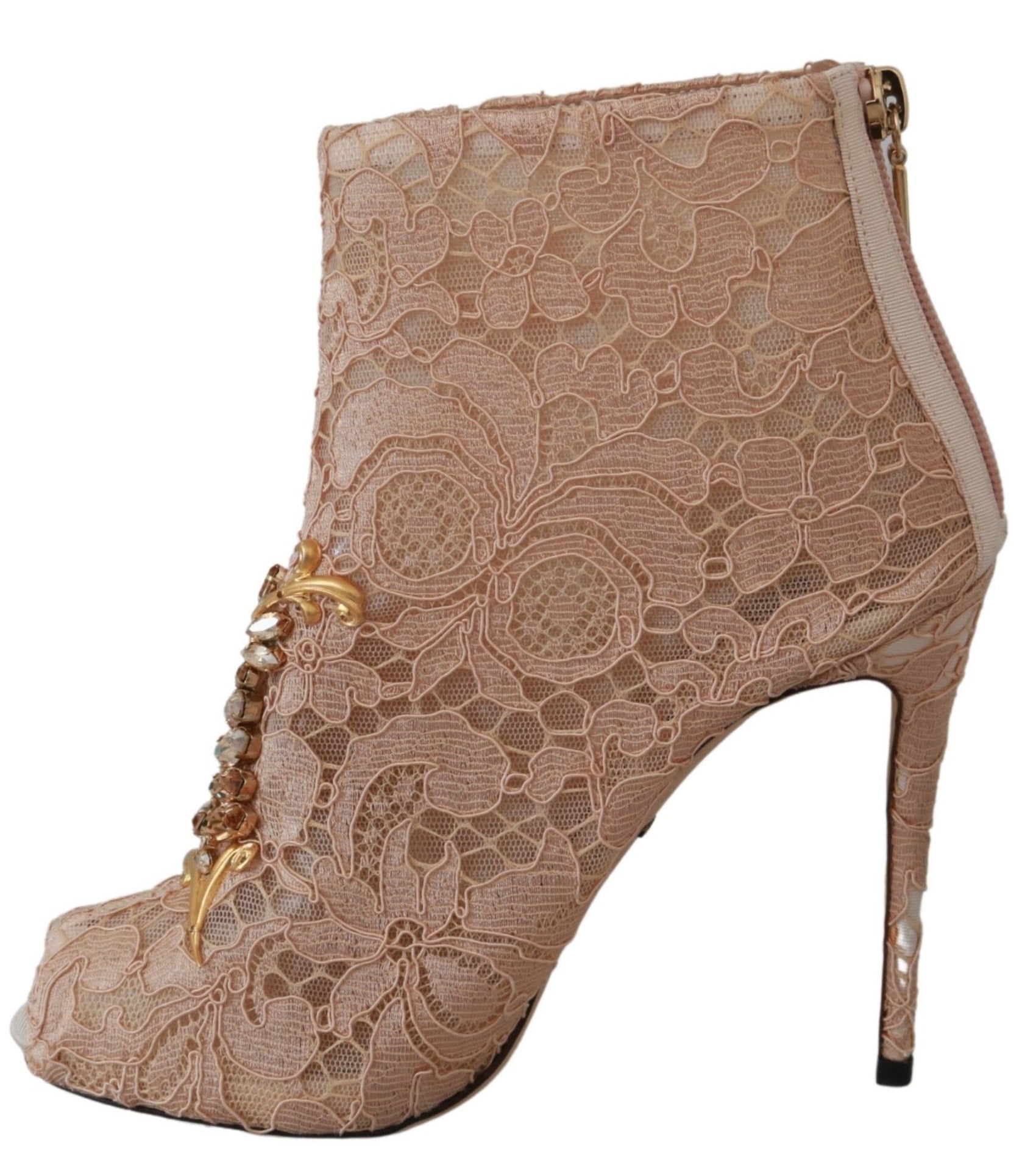 Elegante Spitzen-Stilettos mit Kristall-Akzenten