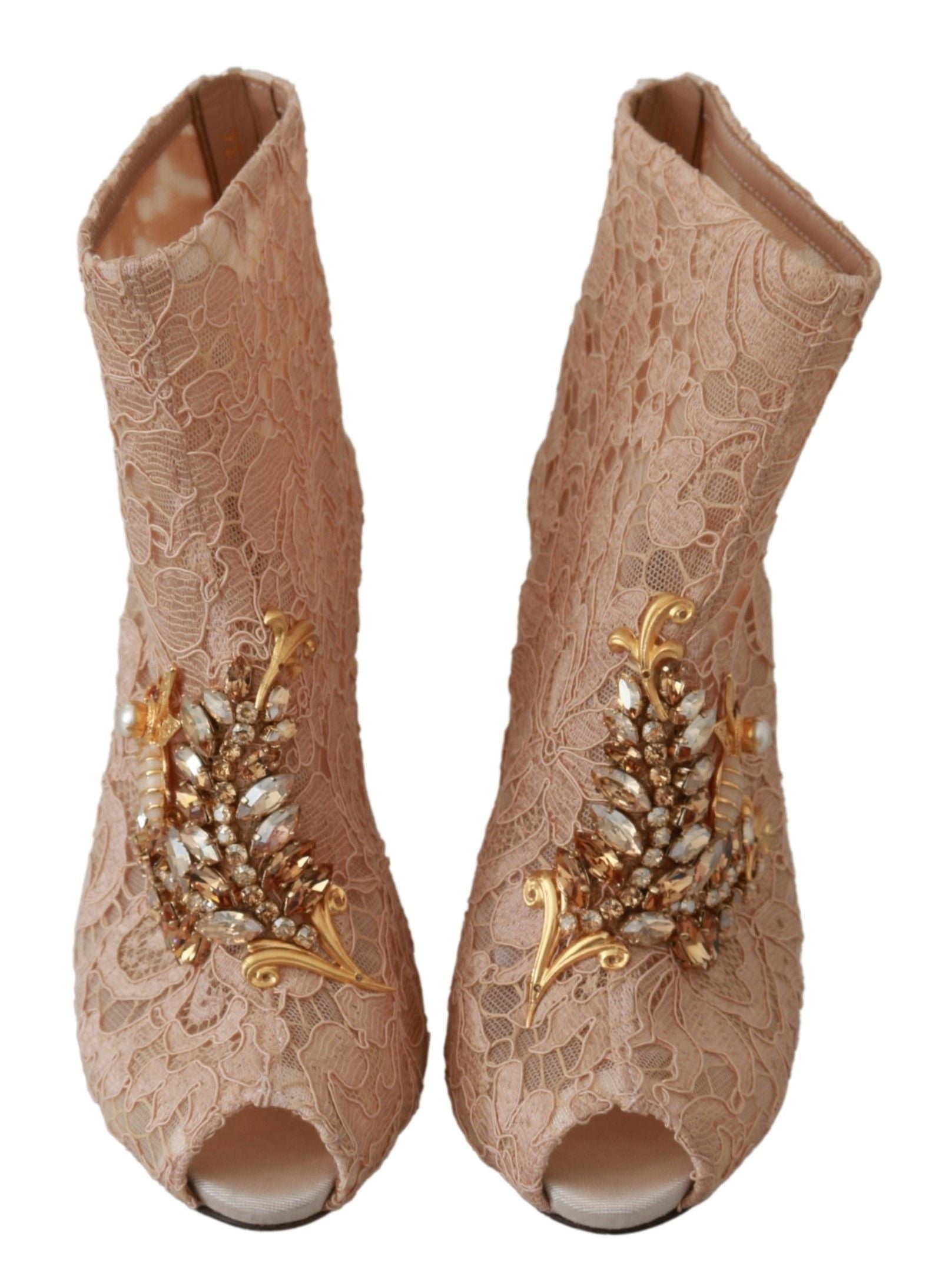 Elegante Spitzen-Stilettos mit Kristall-Akzenten