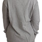 Eleganter mehrfarbiger Pullover mit Rundhalsausschnitt und Stickerei