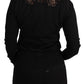 Eleganter Cardigan aus Kaschmir-Seiden-Mischgewebe mit Spitze
