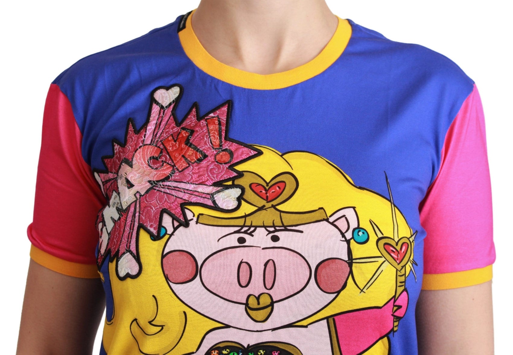 T-shirt girocollo in cotone chic con motivo Supergirl