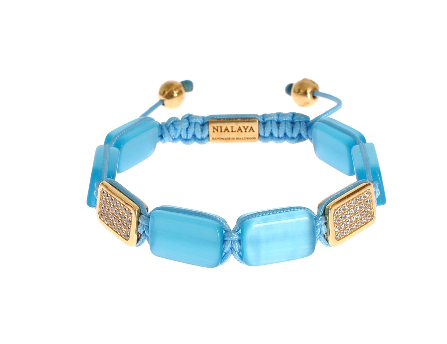 Elegante bracciale con opale blu e diamanti